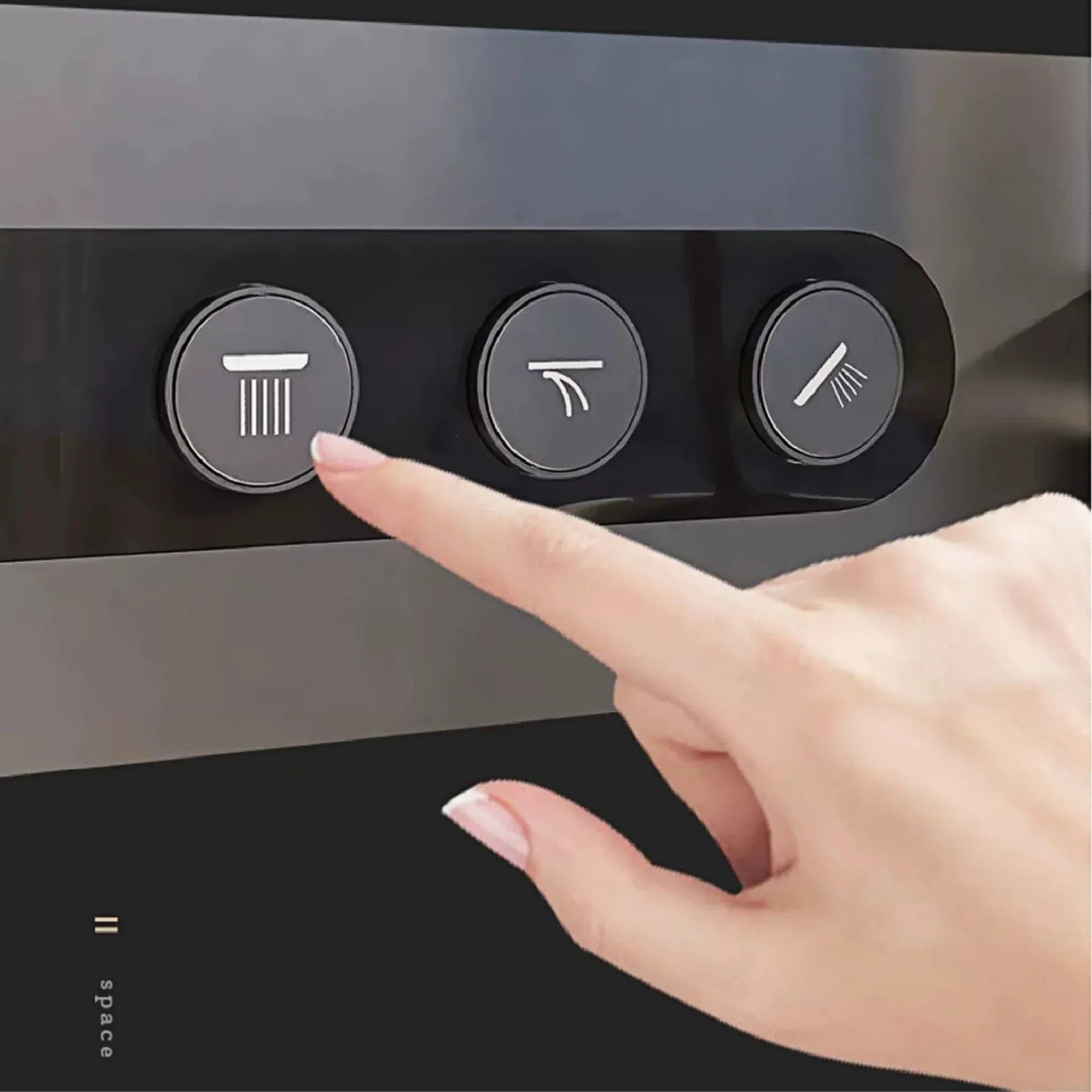 Cordell - Brass Round Waterfall Shower System with Digital Display