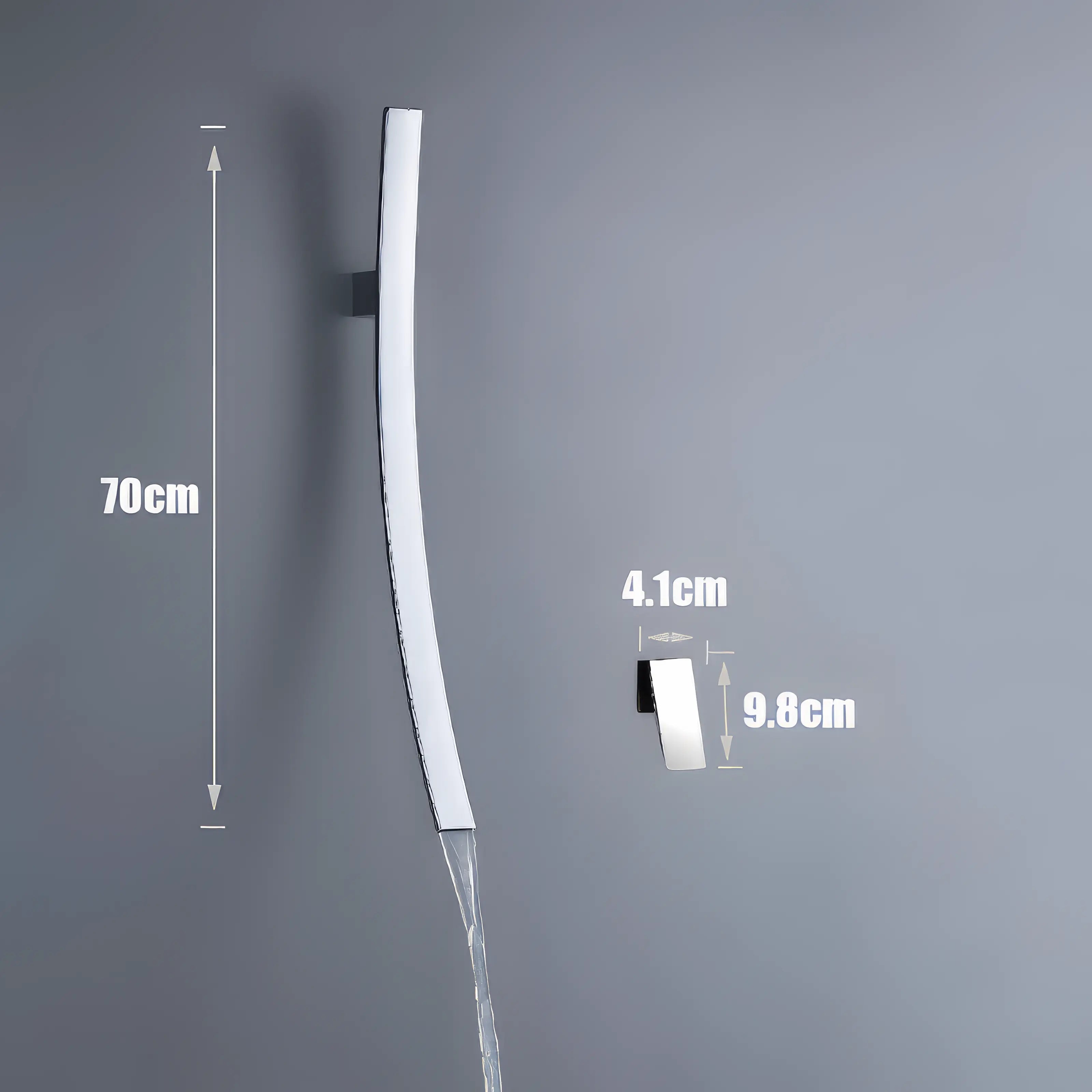 Sadhbh - Modern Wall Mounted Waterfall Bathroom Hot/Cold Mixer Tap