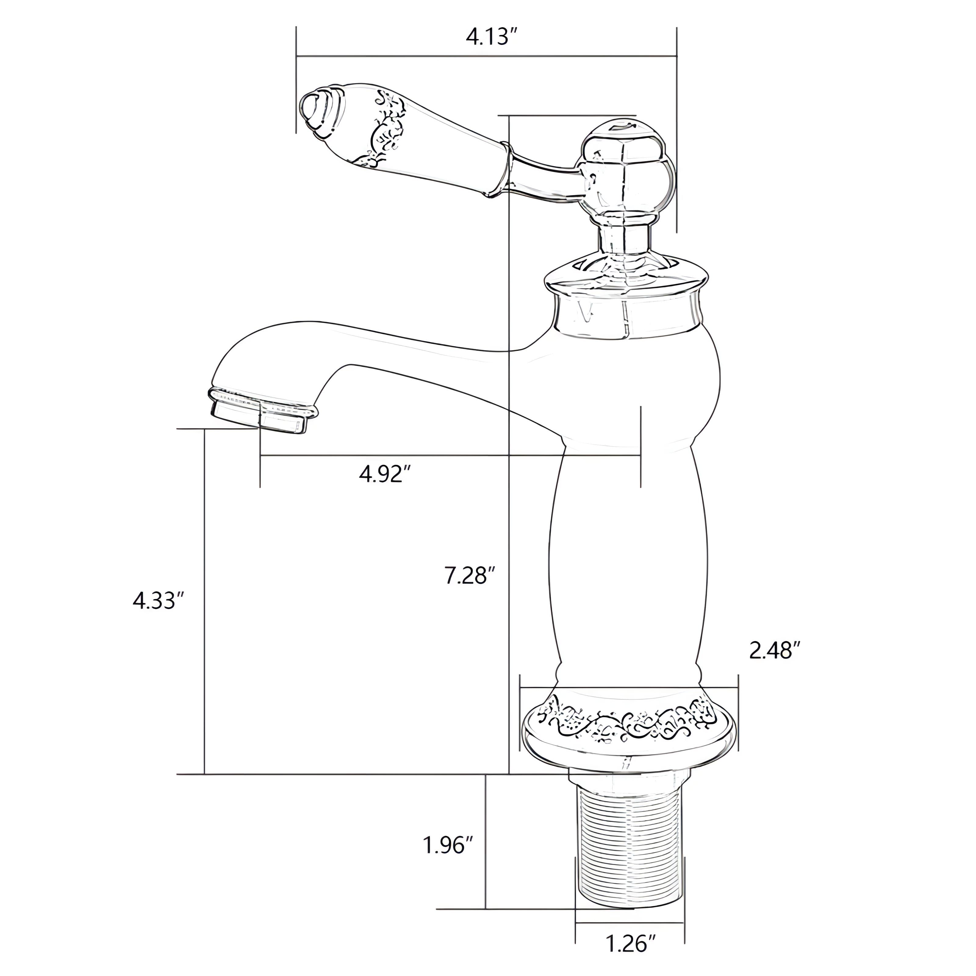 Canaan - Hot/Cold Retro Porcelain Single Lever Basin Tap