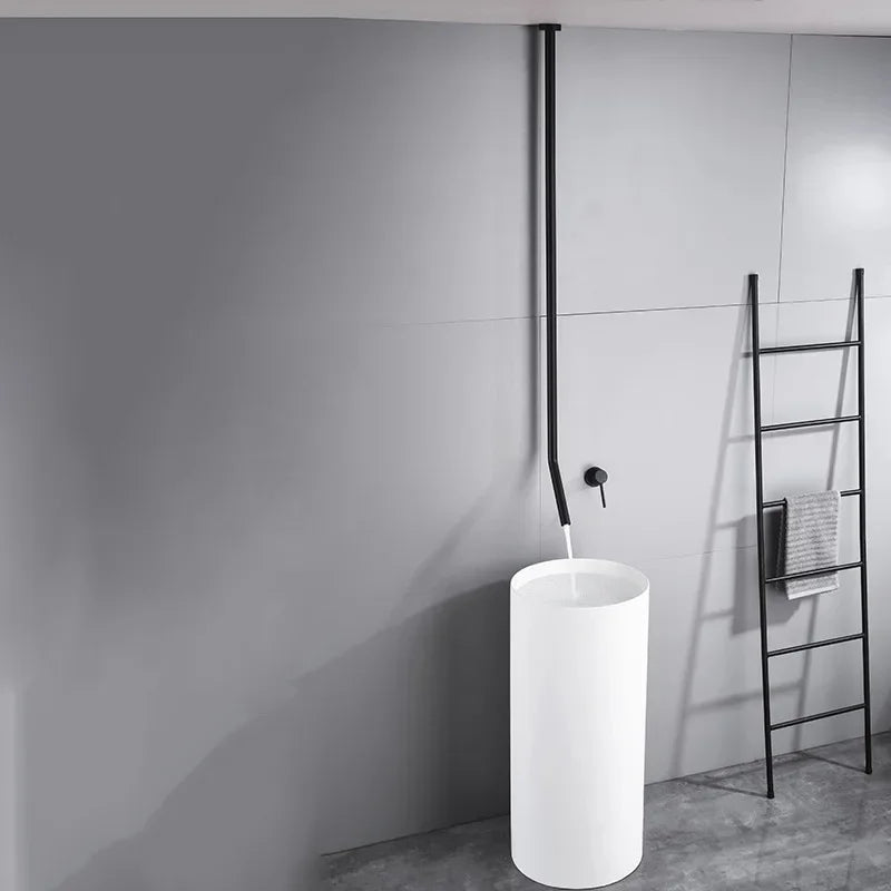 Hutto - Modern Ceiling Mounted Curved Bathroom Tap