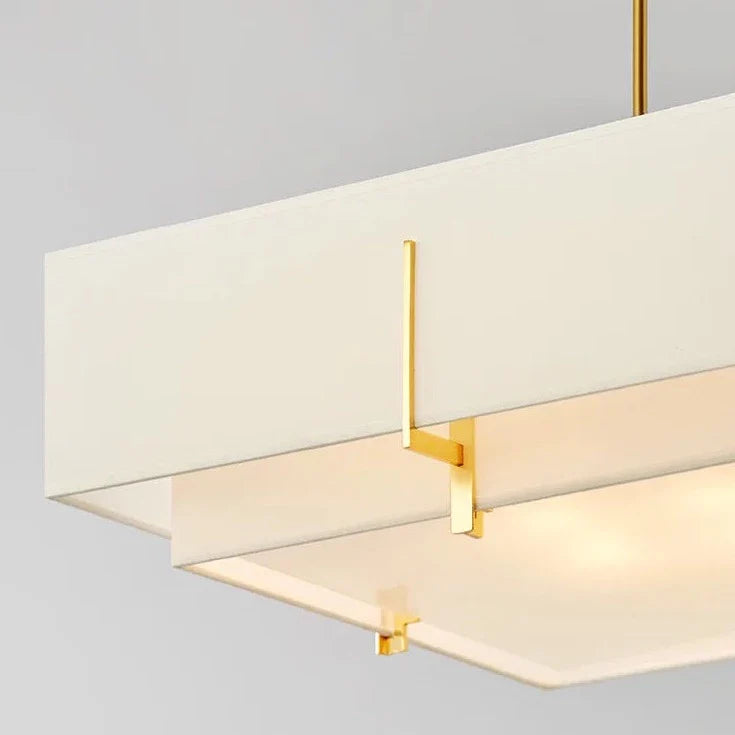 Kylan - Chinese Cloth Gold Minimalist Ceiling Light