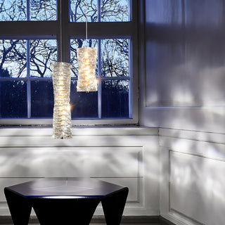 Zayd - Twisted Crystal Glass Hanging Pendant Ceiling Light