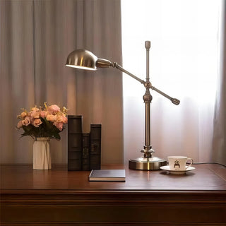 Siegel - Classic Retro Industrial Style Bronze Arm Adjustable Table Lamp