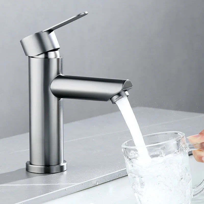 Rowan - Modern Stainless Steel Hot/Cold Mixer Basin Tap