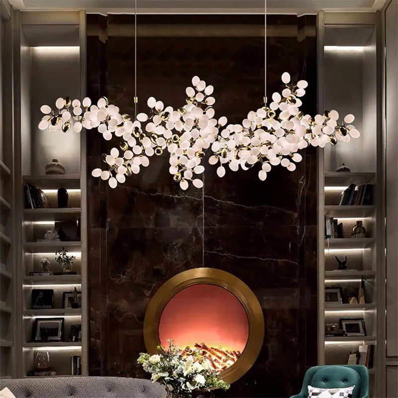 Boyd Hanging White Petal Tree Modern Chandelier Ceiling Light