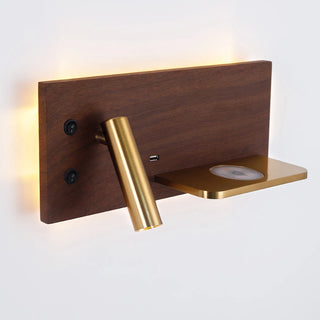 Cassandra - Modern Dual Wall Reading Light with Wireless Phone Charger Charging