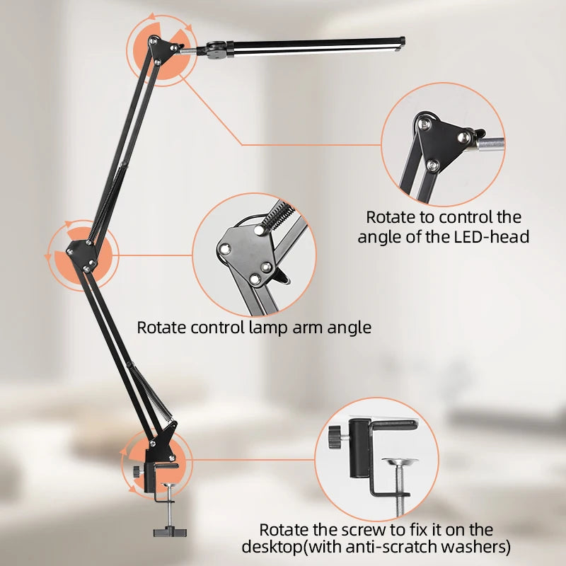 Amaro - Double Head LED Desk Computer Dimmable Desk Light