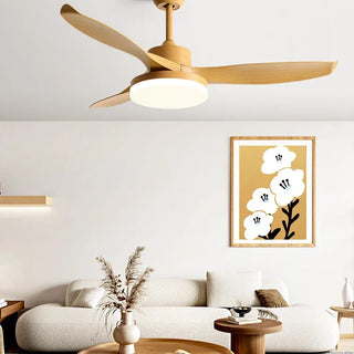 Johana - Modern 3-Blade Ceiling Fan with Integrated Round LED Light