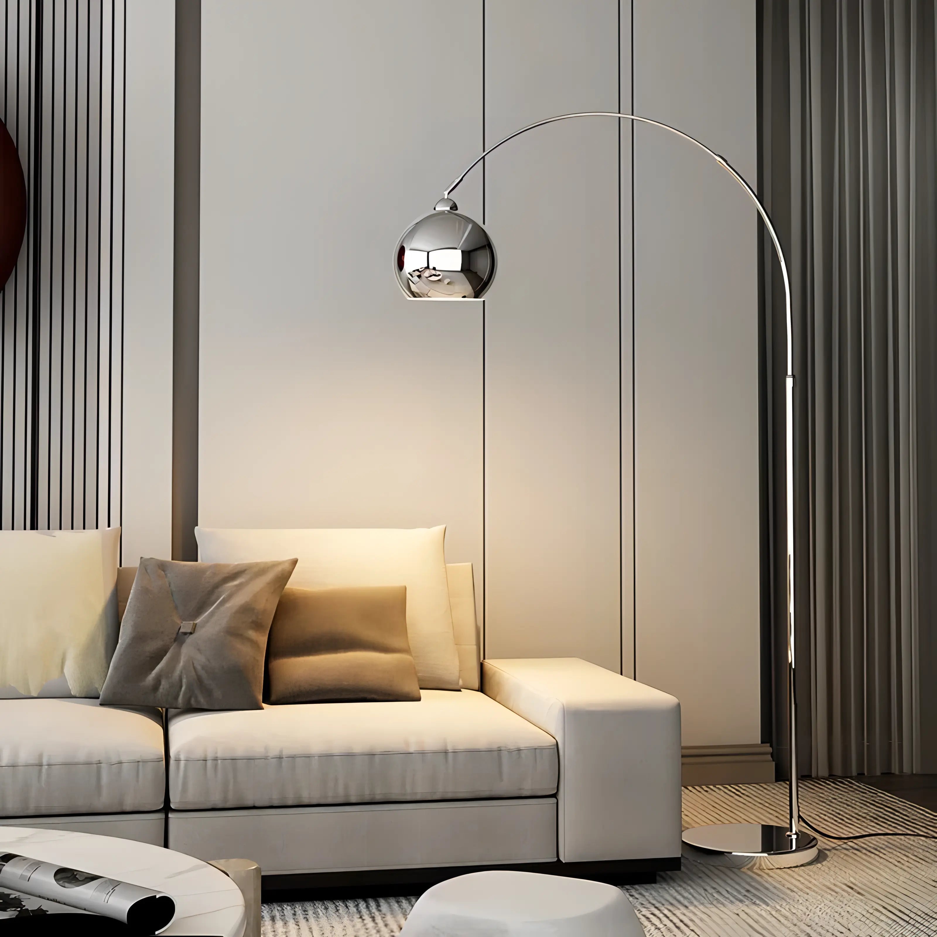 Milo - Modern Adjustable Curved Floor Lamp