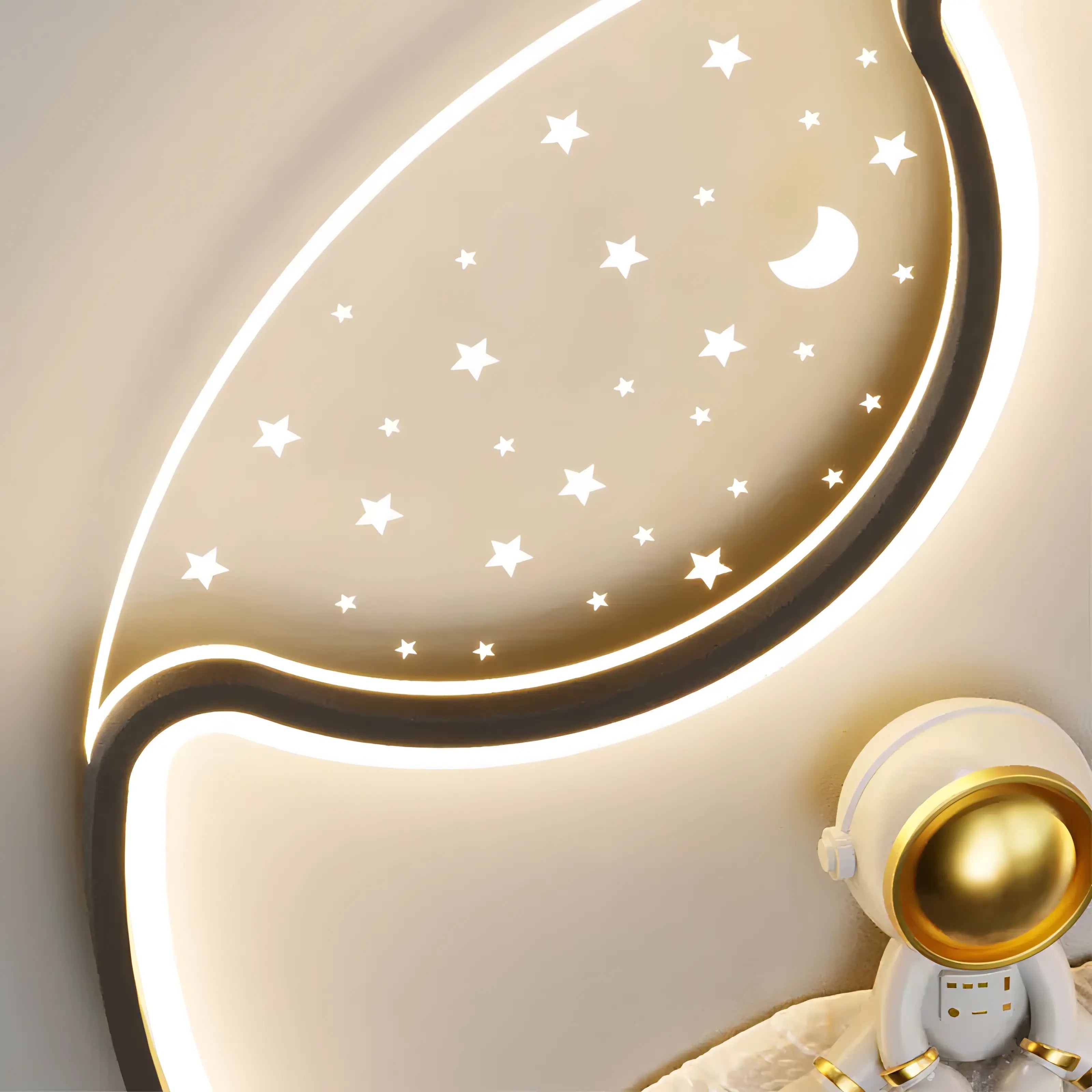 Kenyon - Surface Mounted Astronaut LED Round Ceiling Light Children's Room