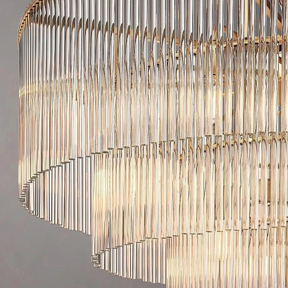 Inessa - Modern Statement Tiered Crystal Hanging Chandelier