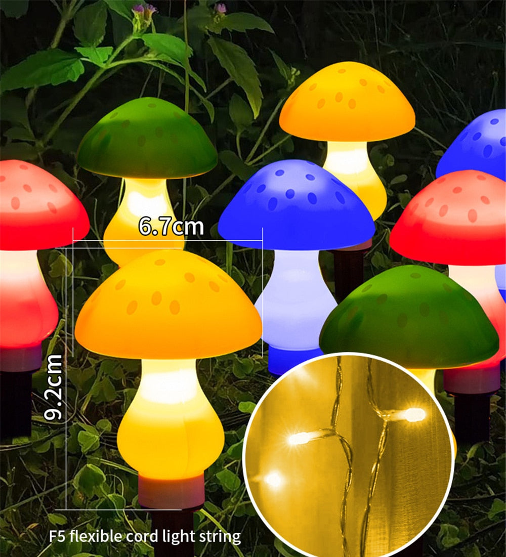 Eara - Solar Mushroom Multicolour Garden Light
