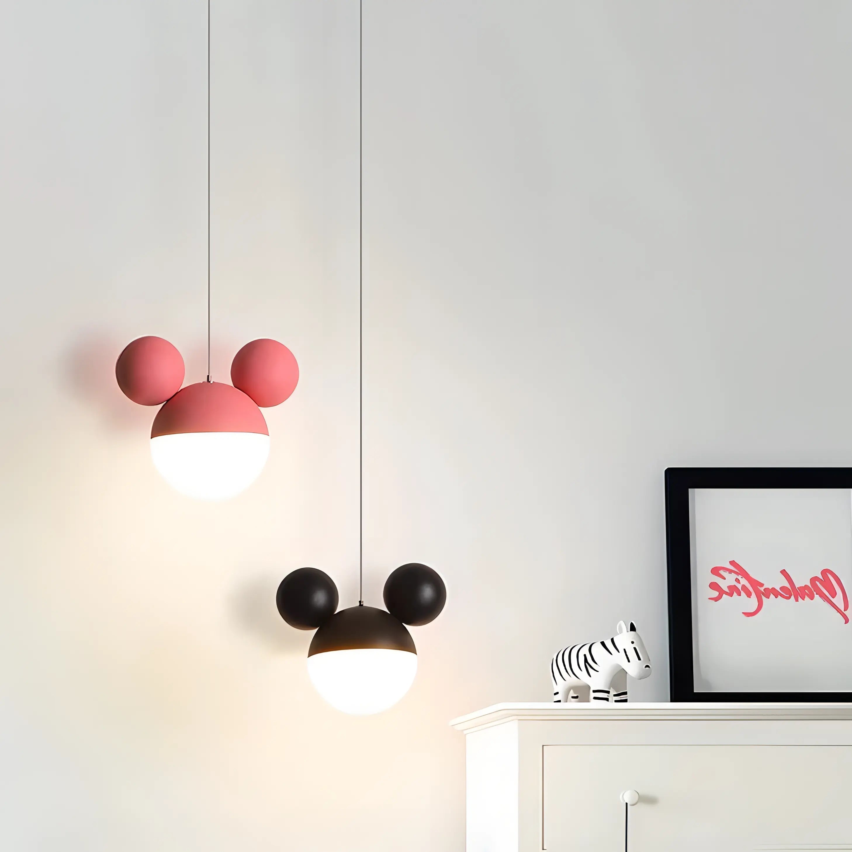 Reno - Bunny Ears Round Children's Ceiling Pendant Light