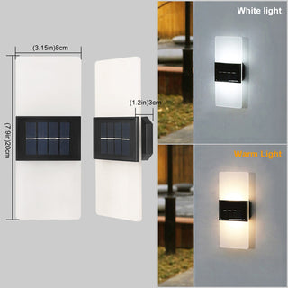 Kacela - Solar Outdoor Modern Milk Shade Wall Light Up/Down