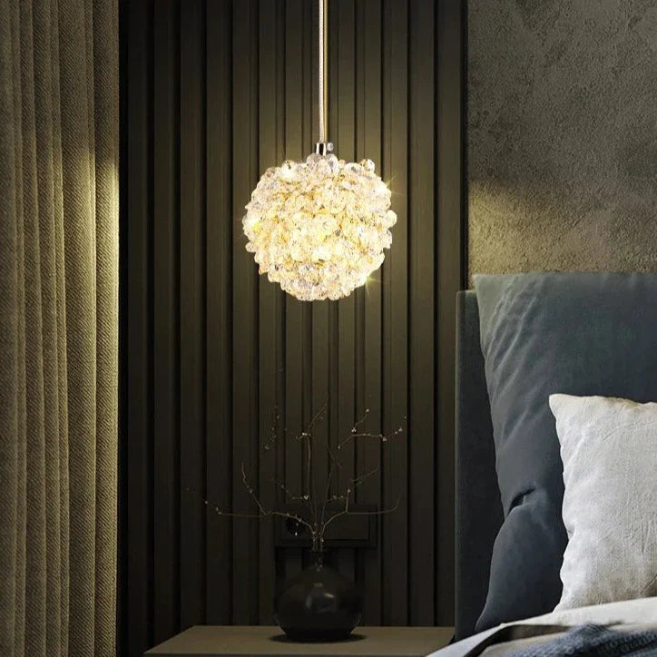 Hannah - Modern Gold Crystal Ball Pendant Ceiling Light
