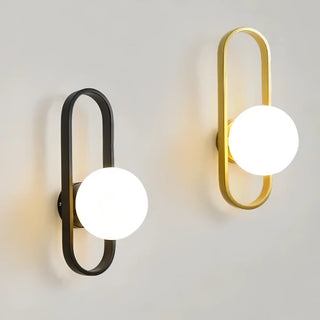 Marine - LED Oval Metal Wall Lamp With Glass Shade