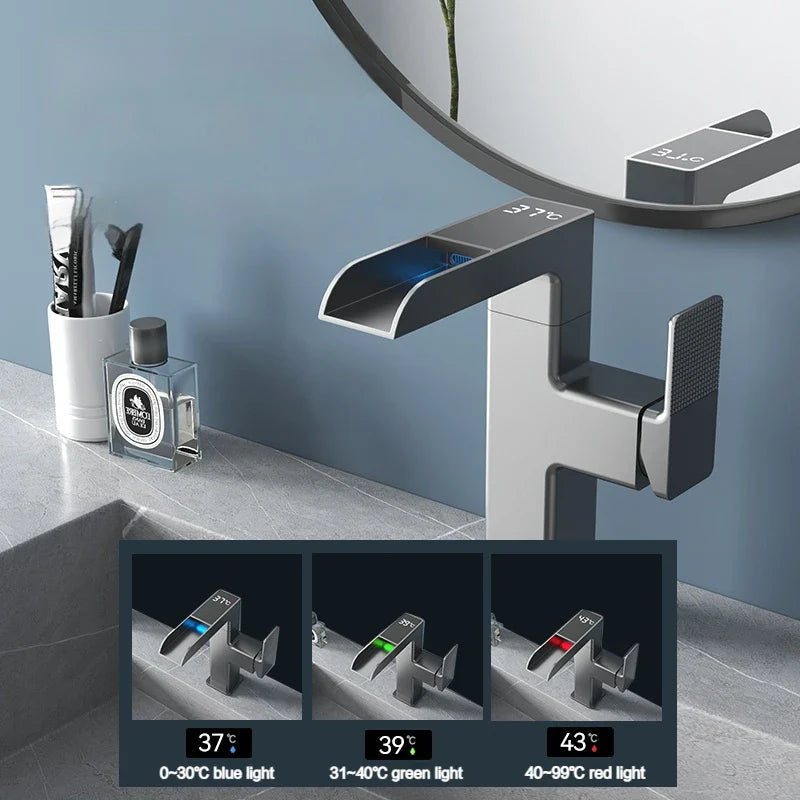 Bloom - LED Smart Light Temperature Digital Display Basin Tap