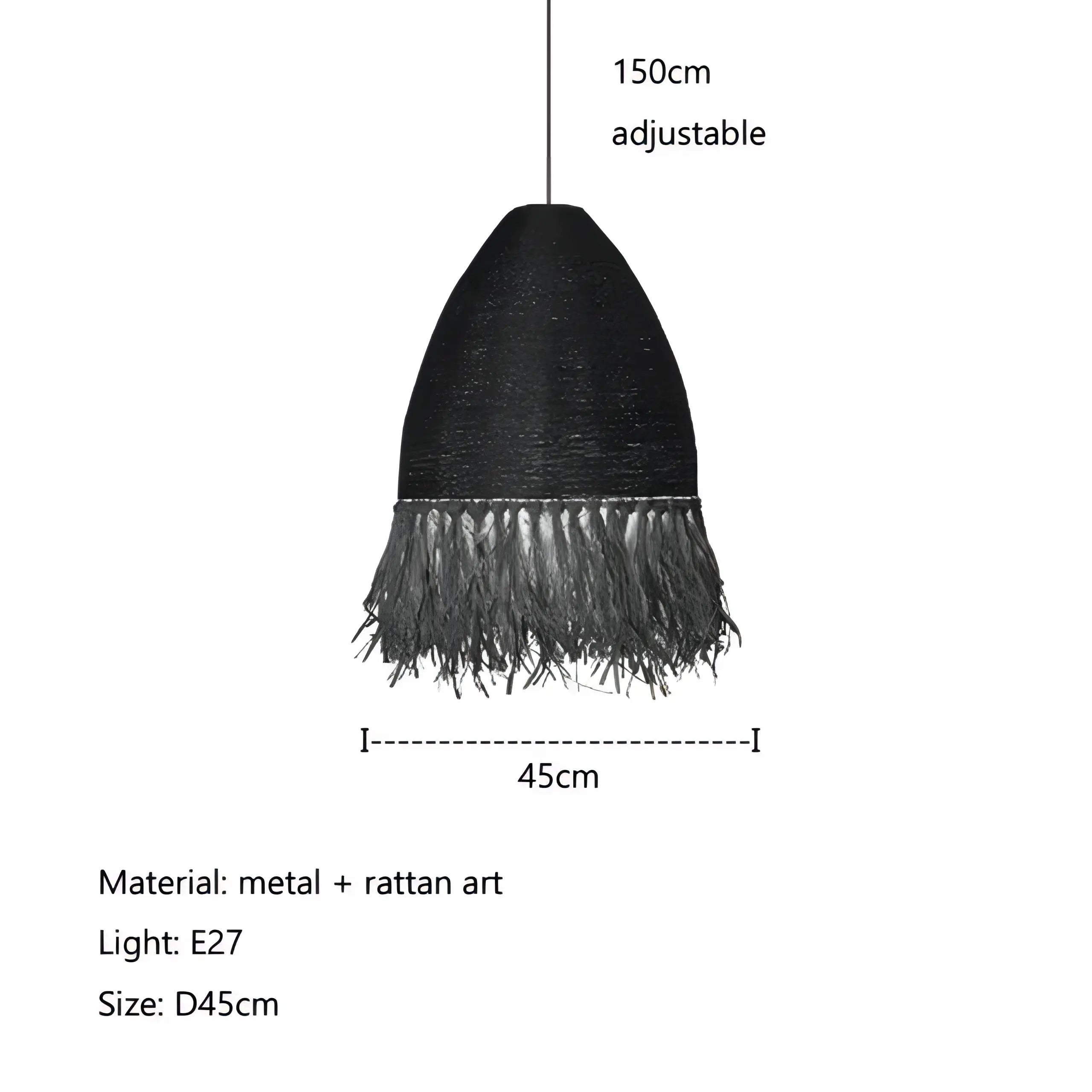 Anika - Wicker Hand-Knitted Pendant Round Ceiling Light