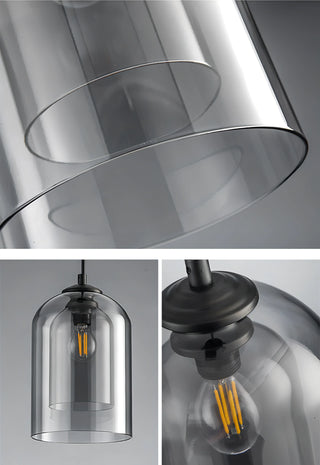 Olivia - Coloured Double Glass Shade Pendant Ceiling Light