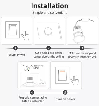 Ouellet - Dimmable LED Ceiling Downlight Recessed Spotlight