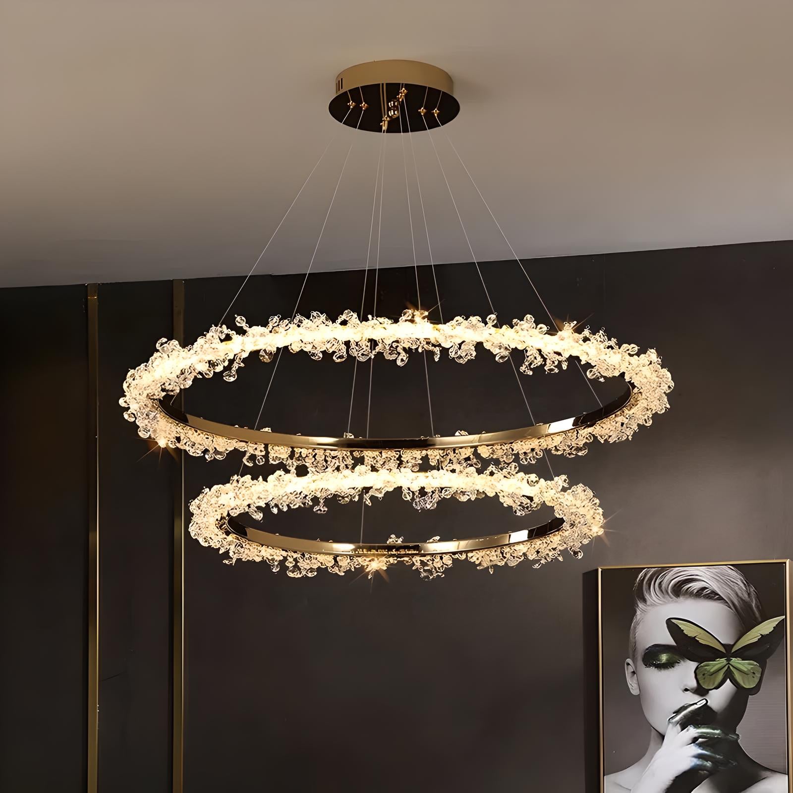 Maria - Modern Round Crystal Ceiling Chandelier