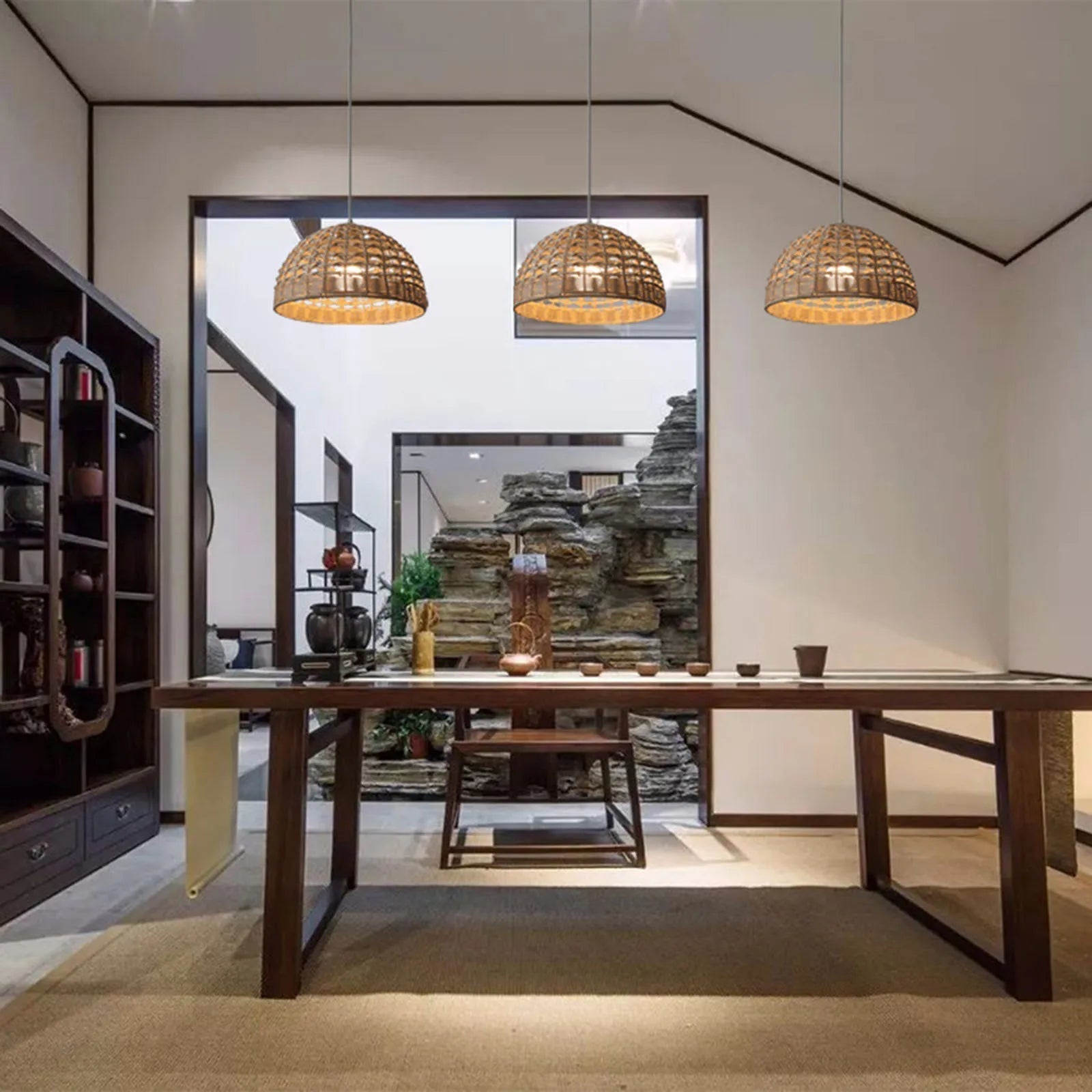 Celina - Natural Rattan Hand-Woven Bamboo Ceiling Pendant Light