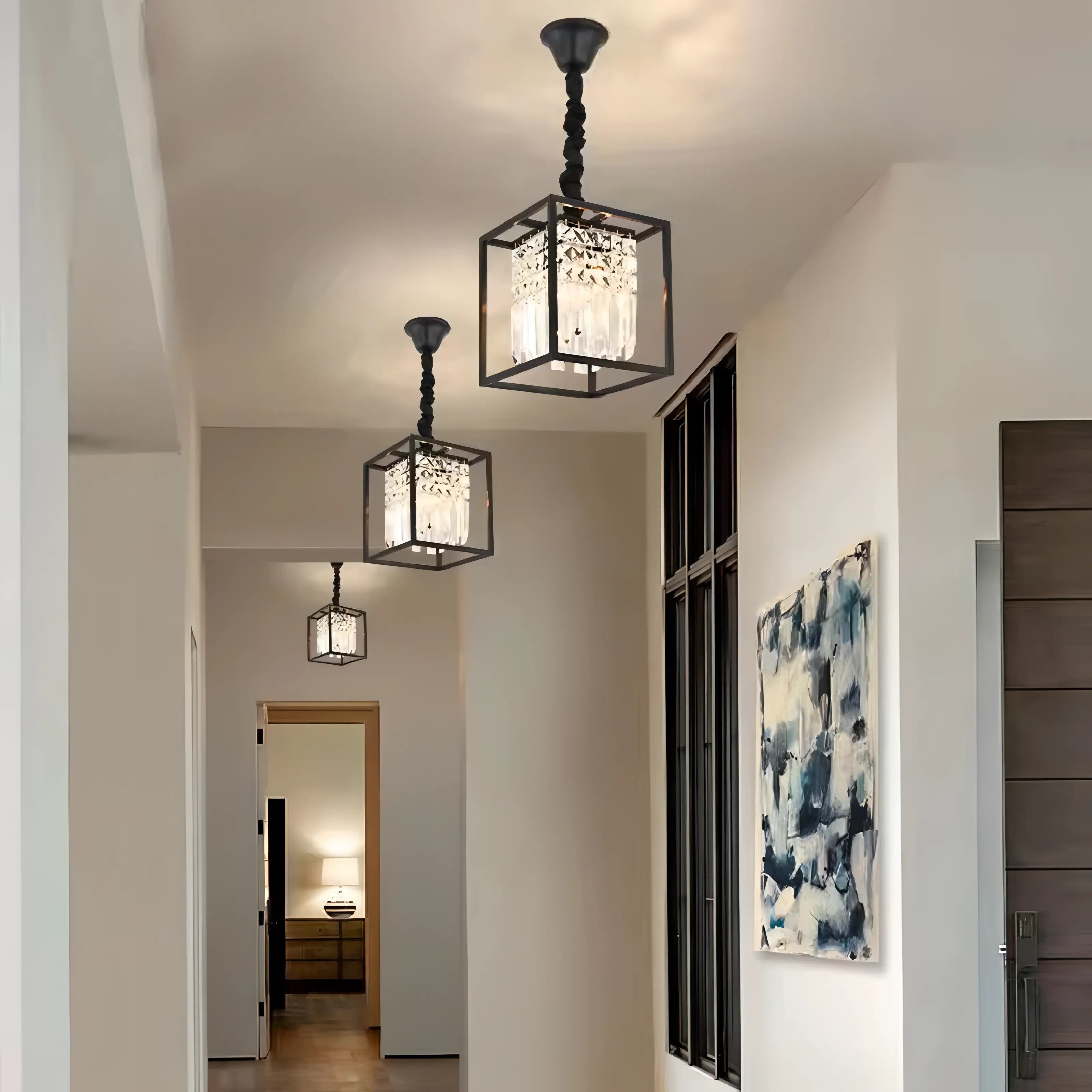 Cornelia - Modern Crystal Caged Ceiling Chandelier