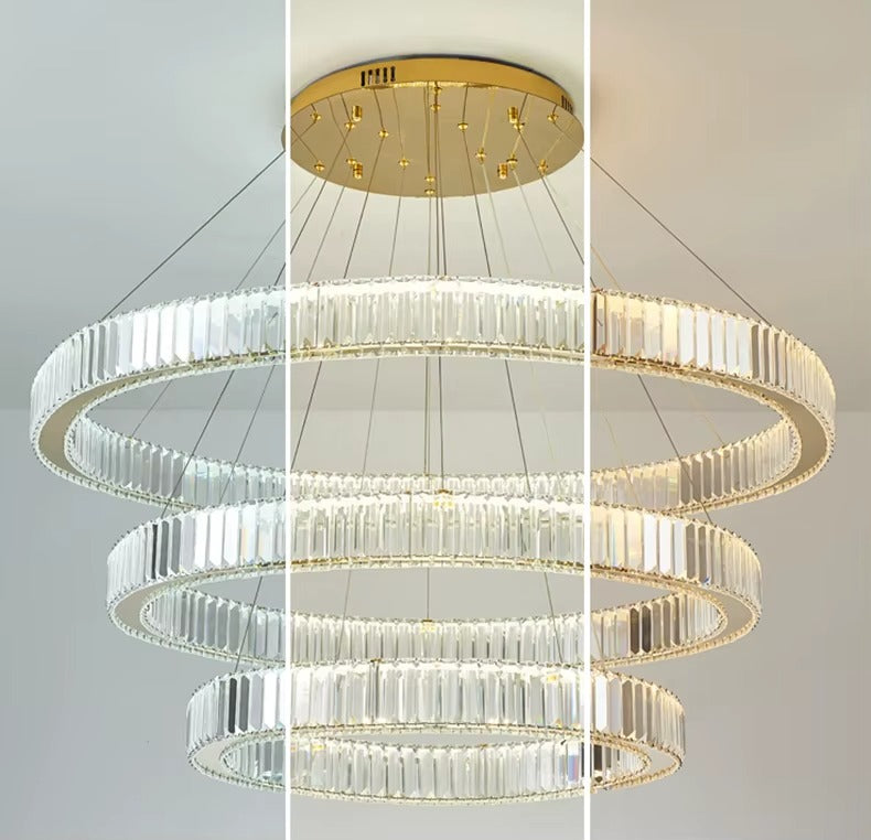 Atupa - 6 Ring Hanging Tiered Ceiling Chandelier