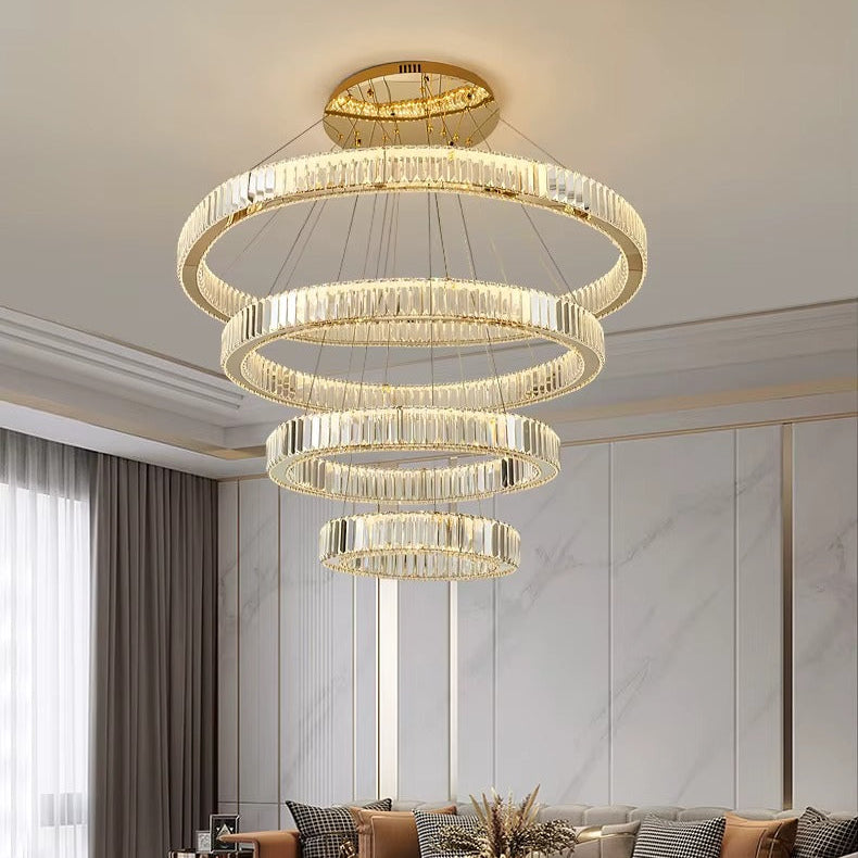Atupa - 6 Ring Hanging Tiered Ceiling Chandelier