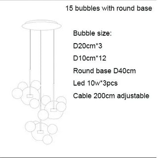 Dillon - Glass Bubble Hanging Pendant Light