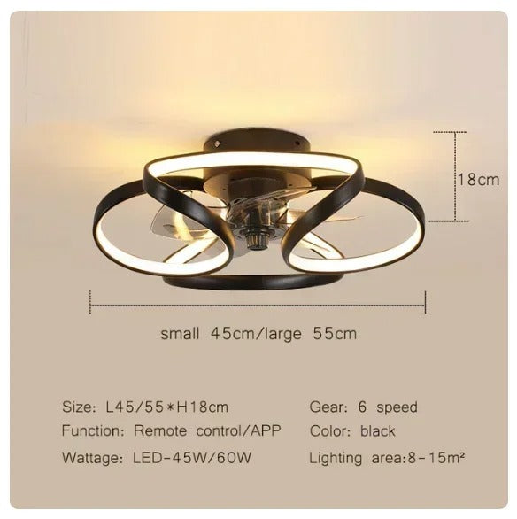 Nura - Modern 5 Blade Ceiling Fan Light