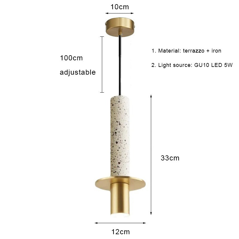 Nora - Modern Candle Style Gold Body Hanging Ceiling Pendant Light