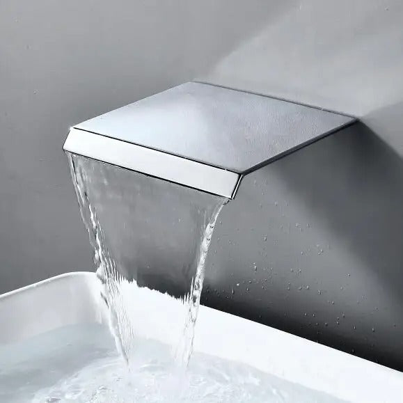Jair - Modern Waterfall Wall Mounted Single Lever Basin Tap Set