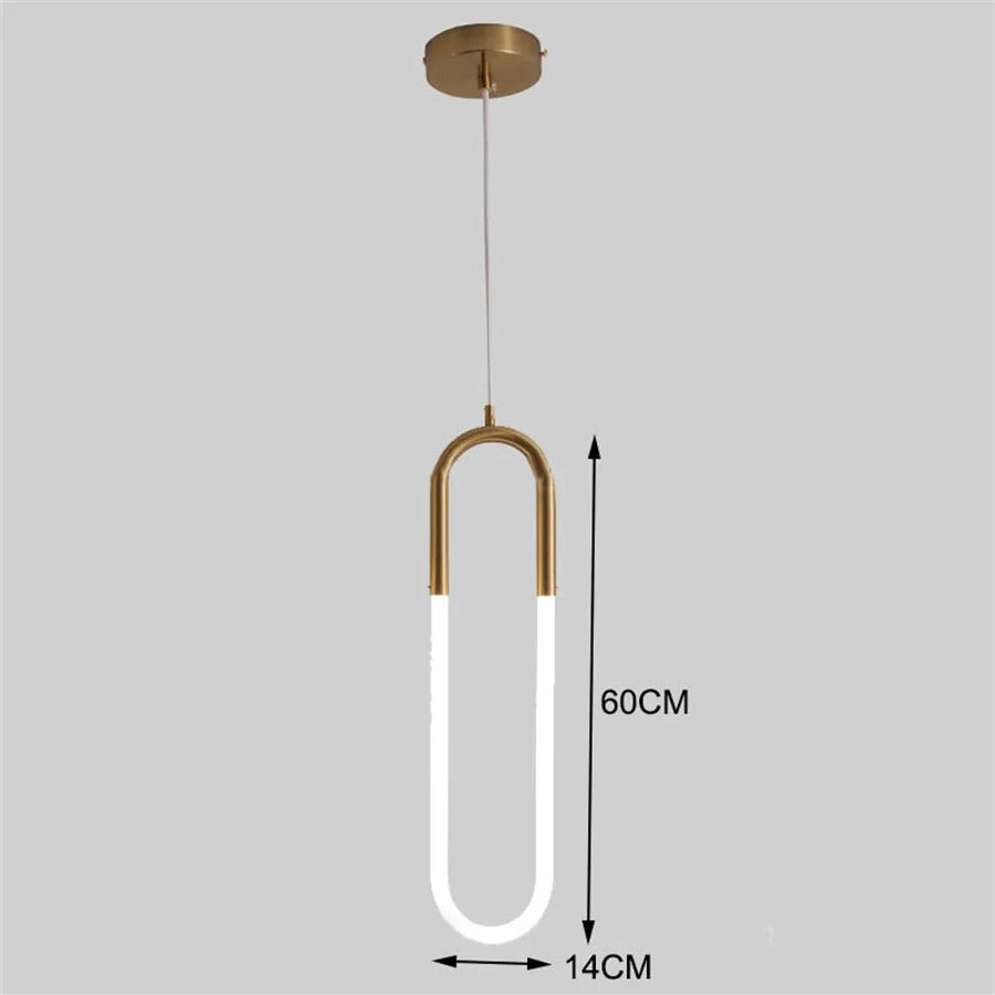 Hera - Thin Line Gold Modern Ceiling Light