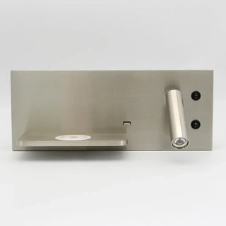 Cassandra - Modern Dual Wall Reading Light with Wireless Phone Charger Charging