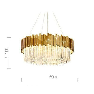 Odessa - Modern Round Gold Crystal Glass Ceiling Light Chandelier
