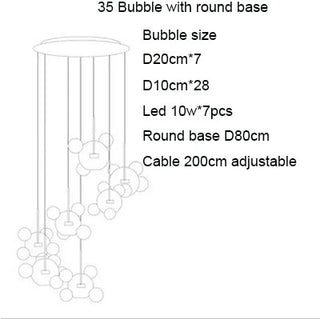 Dillon - Glass Bubble Hanging Pendant Light