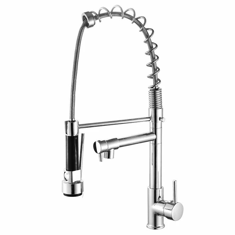 Malik - Pull Out Spout Hot/Cold Dual Hole Mixer Tap
