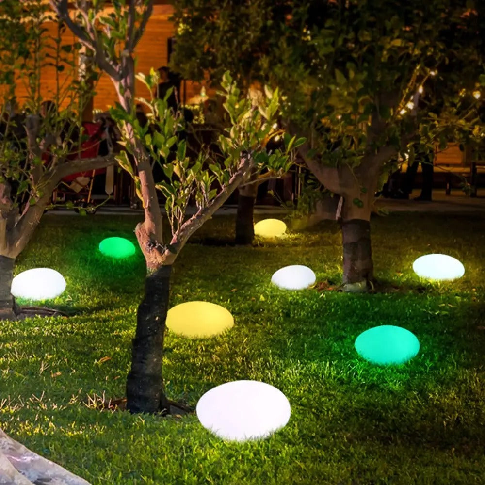 Yago - Solar Glowing Outdoor Cobble Stone Light