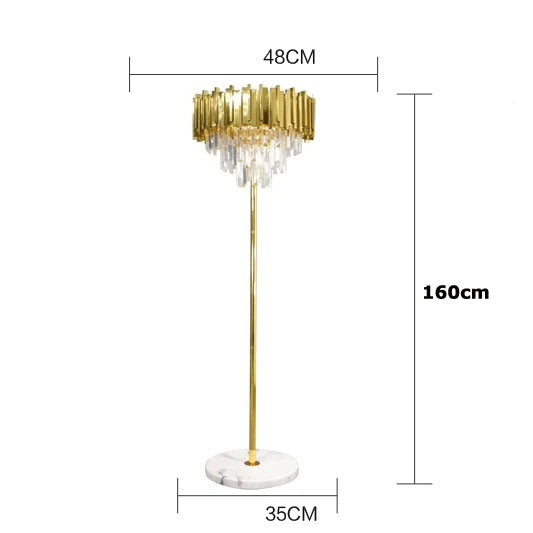 Odessa - Modern Round Gold Crystal Glass Ceiling Light Chandelier