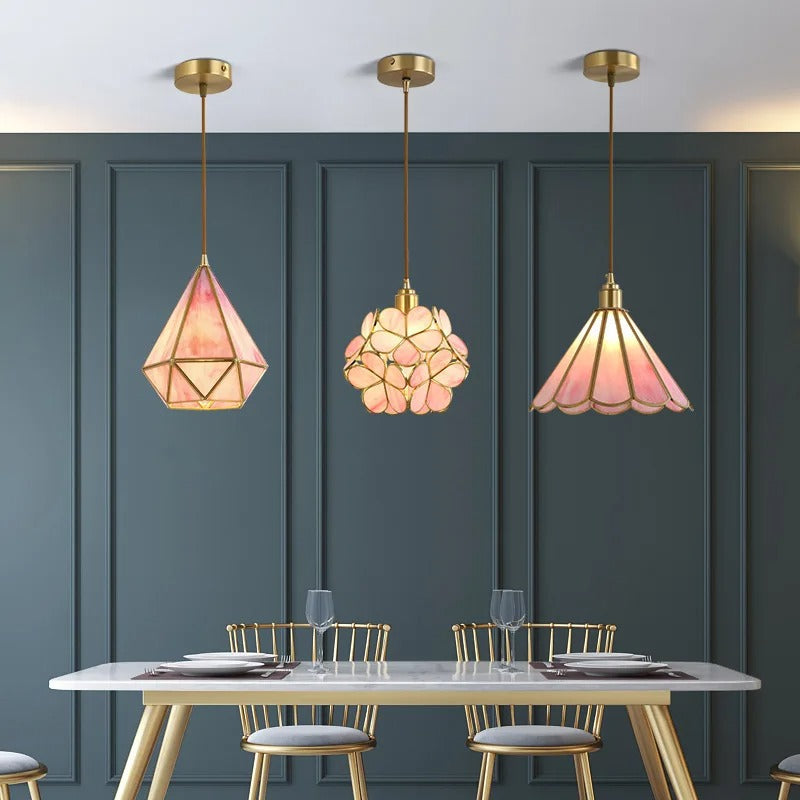 Luna - LED Modern Geometric Glass Pendant Lights