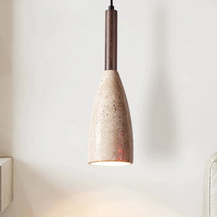 Arlene - Modern Hanging Round Cone Stone Pendant Ceiling Light