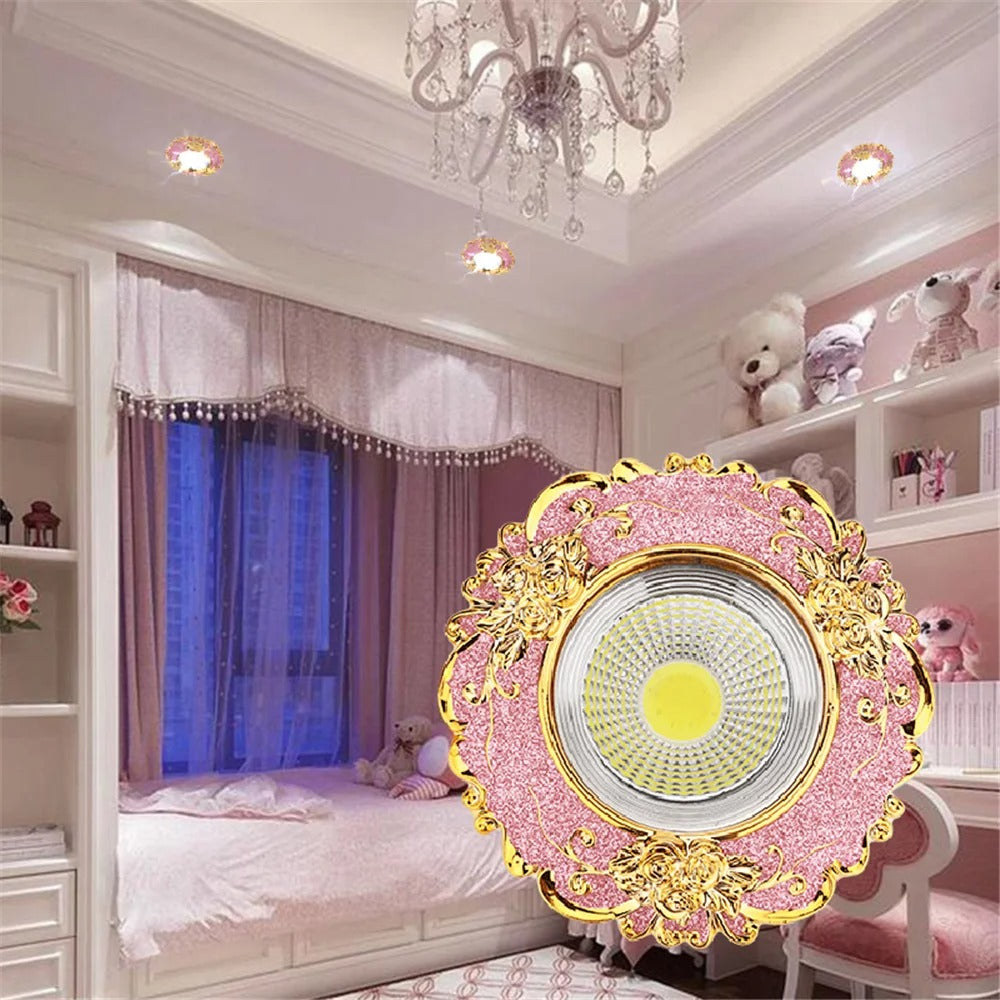 Bratcher - European Pink/Gold Vintage Recessed Ceiling Downlight