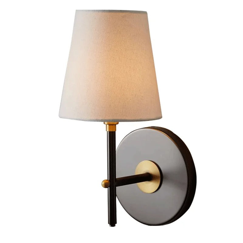 Amera - Modern/Vintage Fabric Shade Wall Light