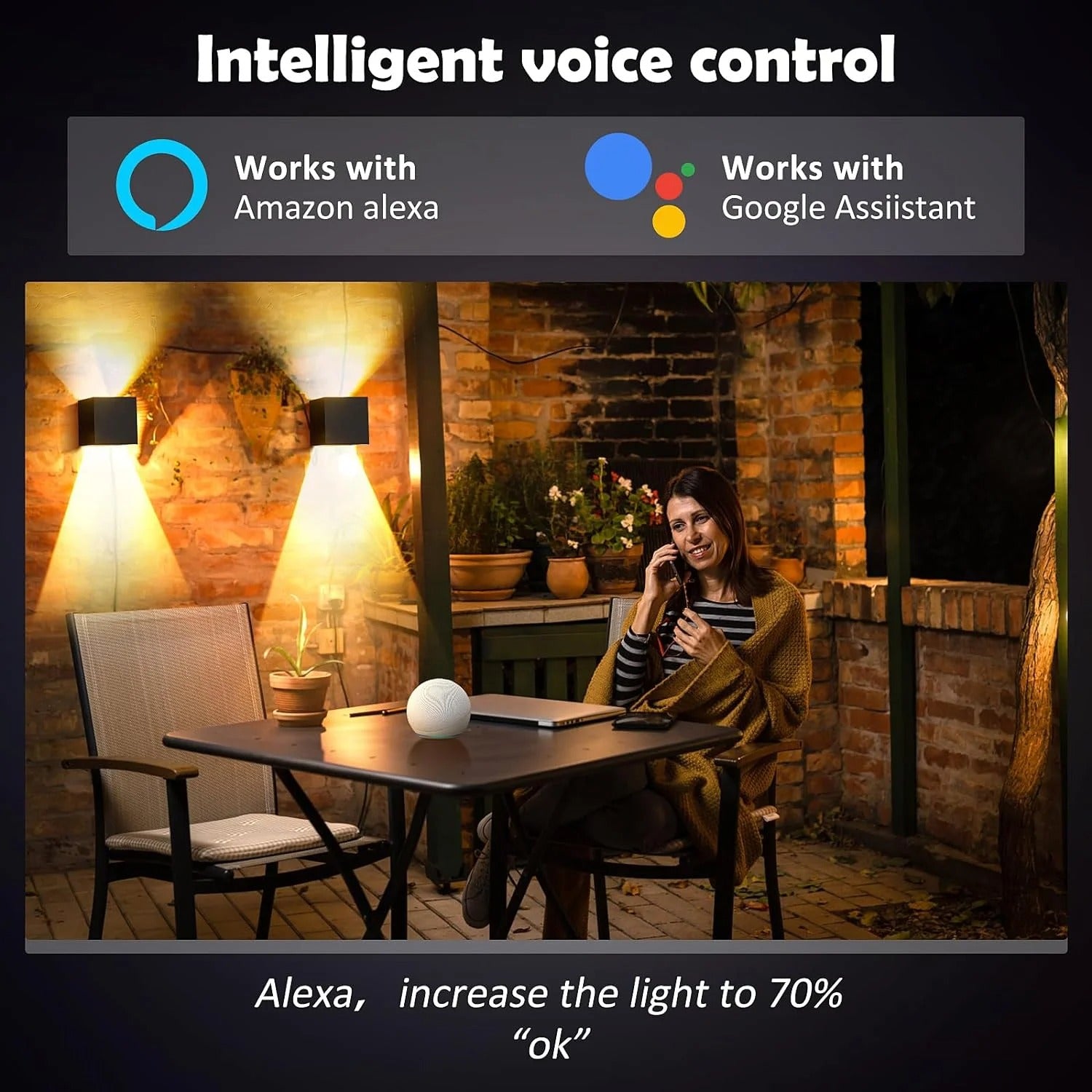 Kareem - Dimmable Multicolour Up/Down Remote Control Wall Light