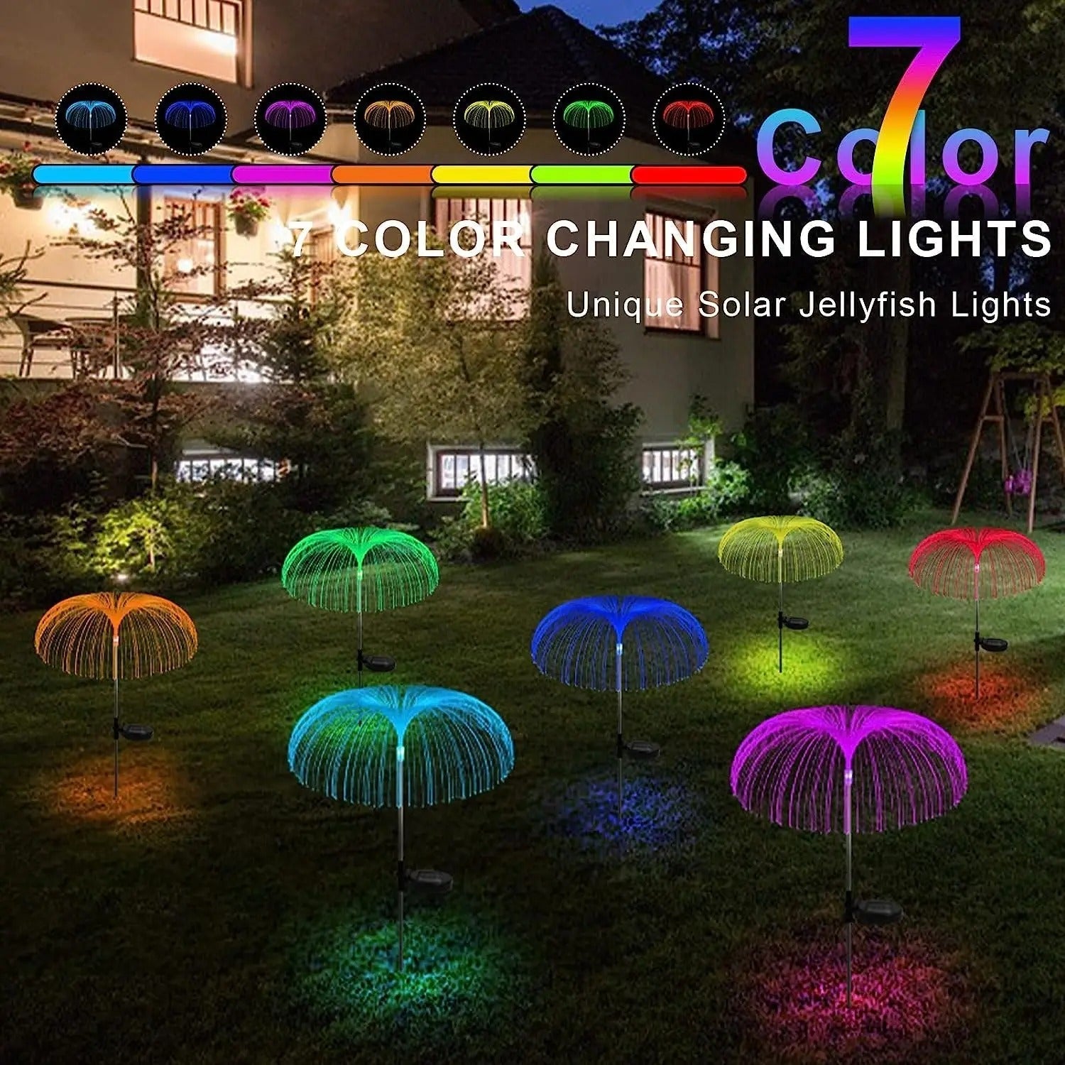 Frey - Solar Fiber Optic Jellyfish Garden Lights