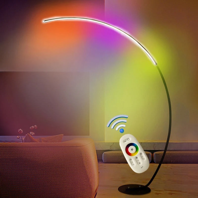 Ridley - Curved Floor Lamp Remote Controlled
