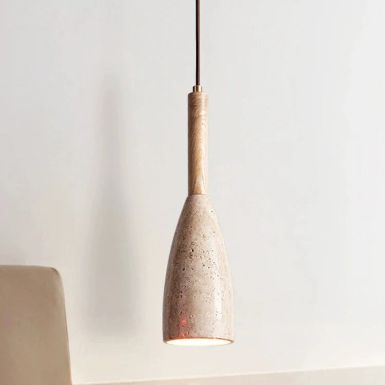 Arlene - Modern Hanging Round Cone Stone Pendant Ceiling Light