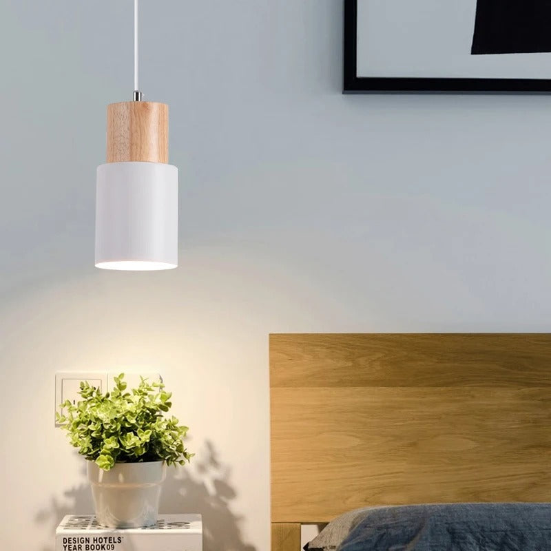 Jaziel - Round Wood Nordic Hanging Pendant Ceiling Light