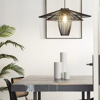 Leticia - Hand-Woven Rattan Round Pendant Ceiling Light